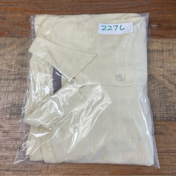 Tori Richard Mens Large Hawaiian Shirt Button Up Yellow Floral Embroidered Silk - Picture 10 of 10